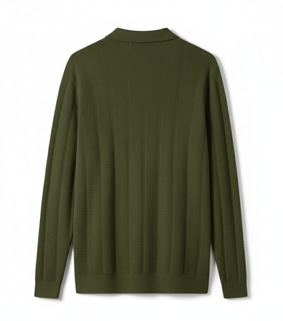 Knitted Polo Green