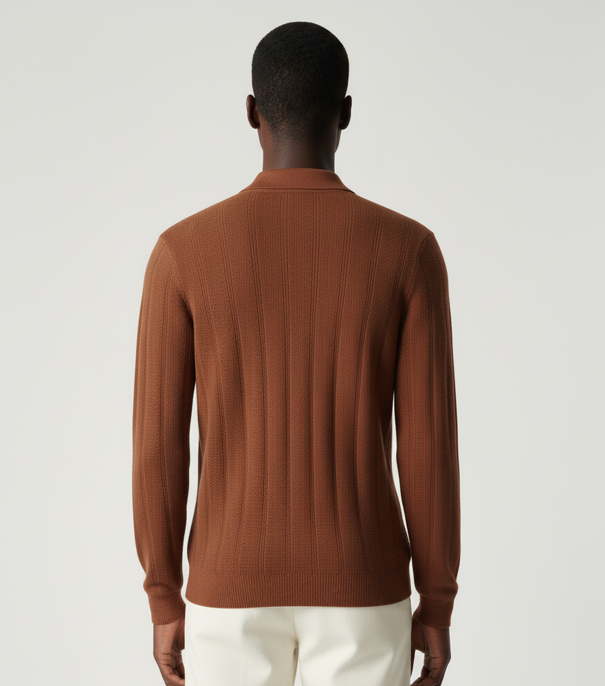 Knitted Polo Brown