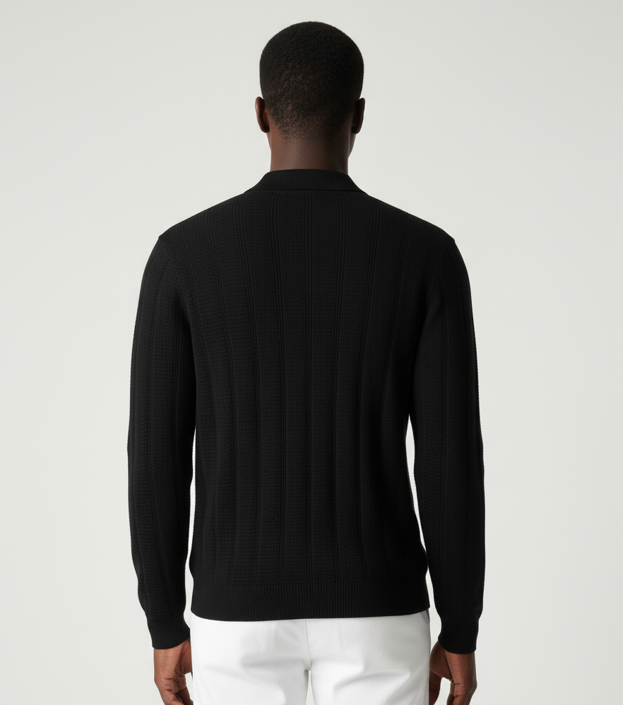 Knitted Polo Black