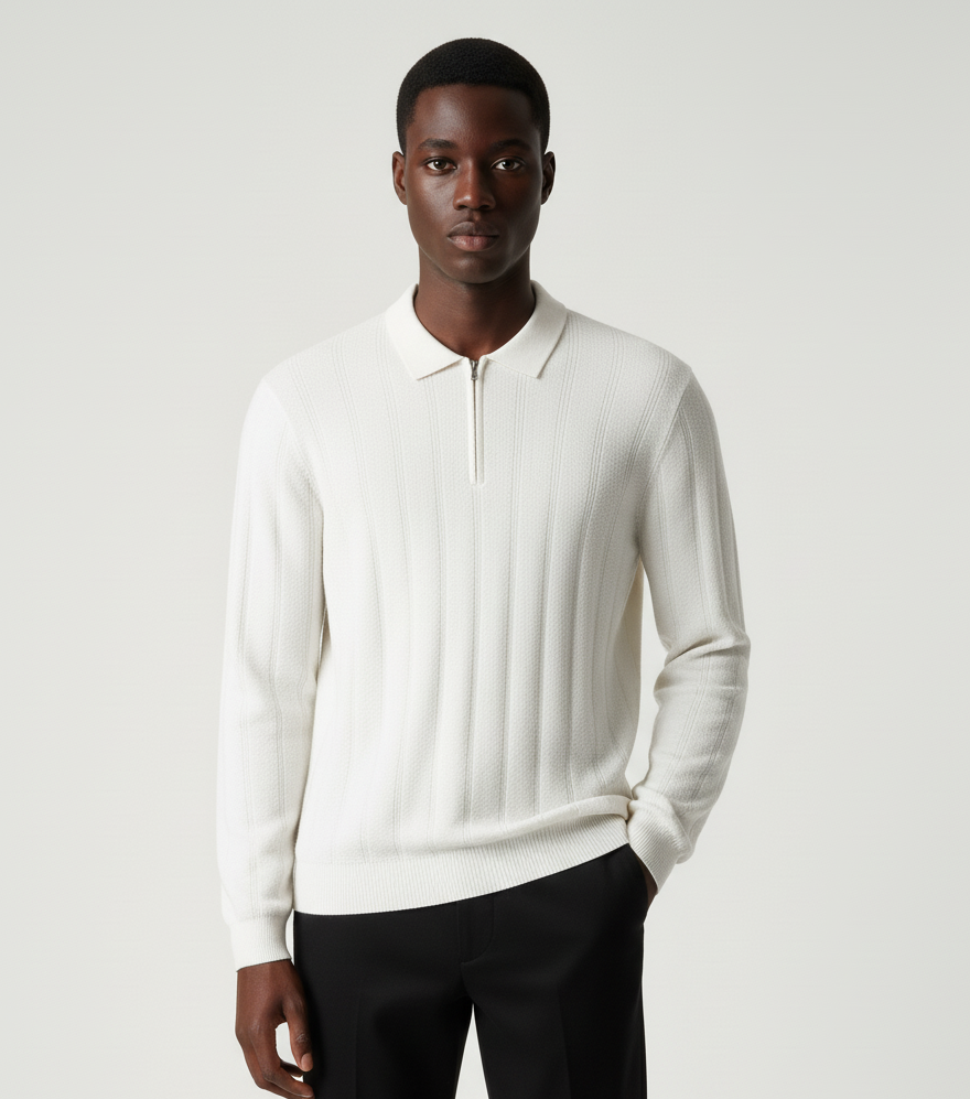 Knitted Polo White