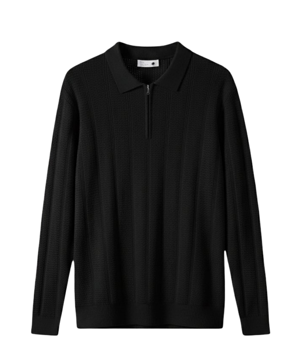 Knitted Polo Black