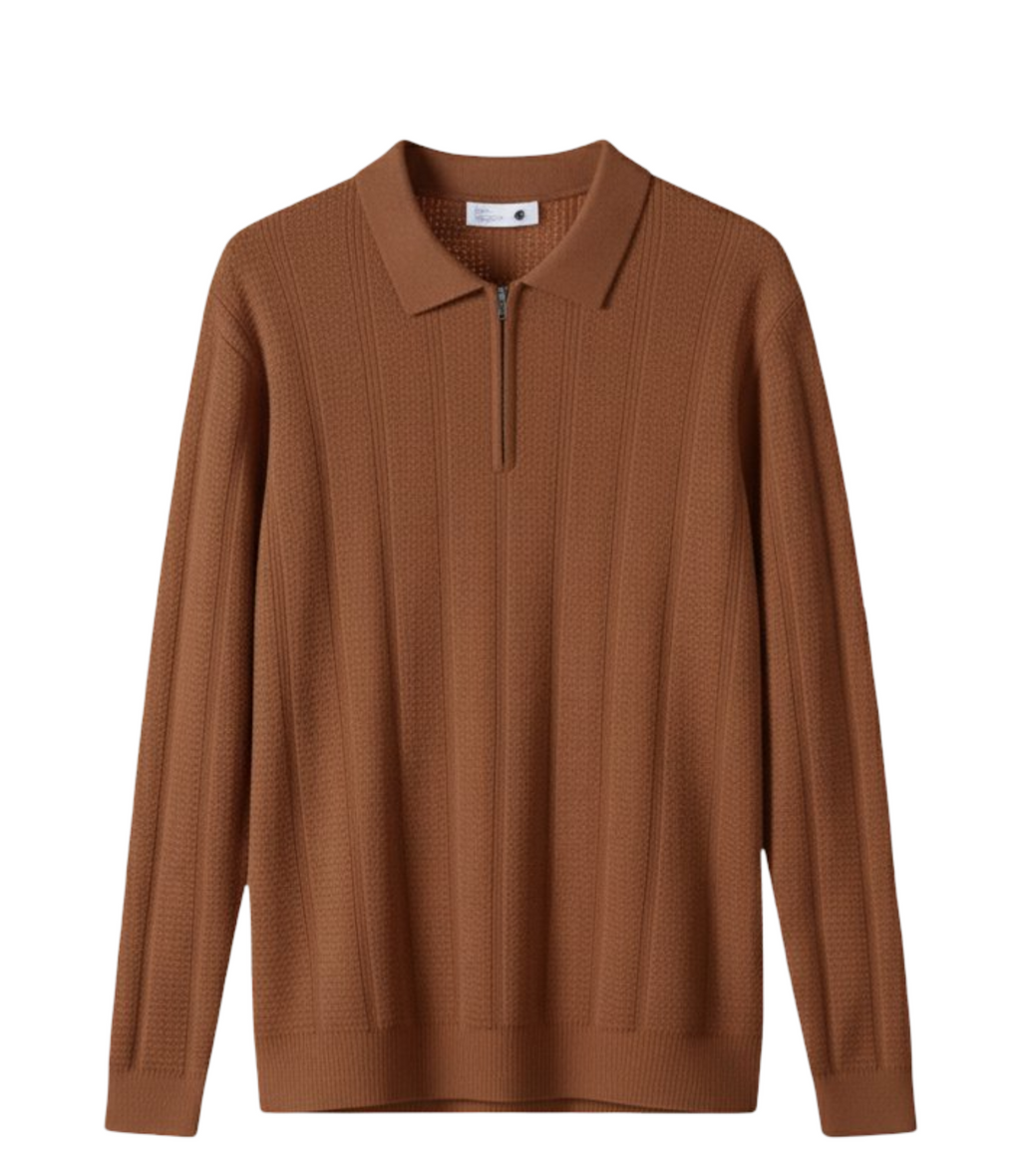 Knitted Polo Brown