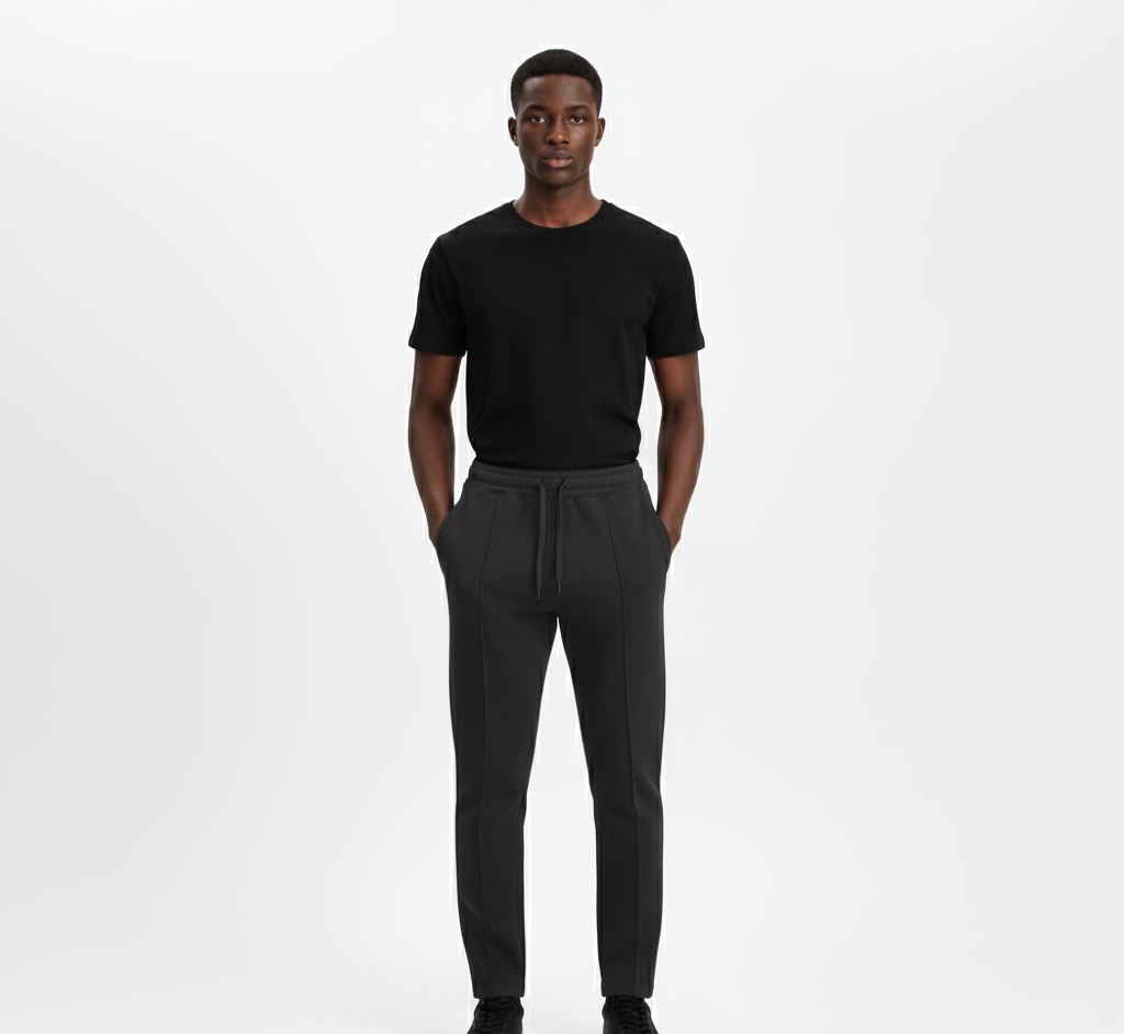 Moderna Pleated Trouser- Charcoal Grey