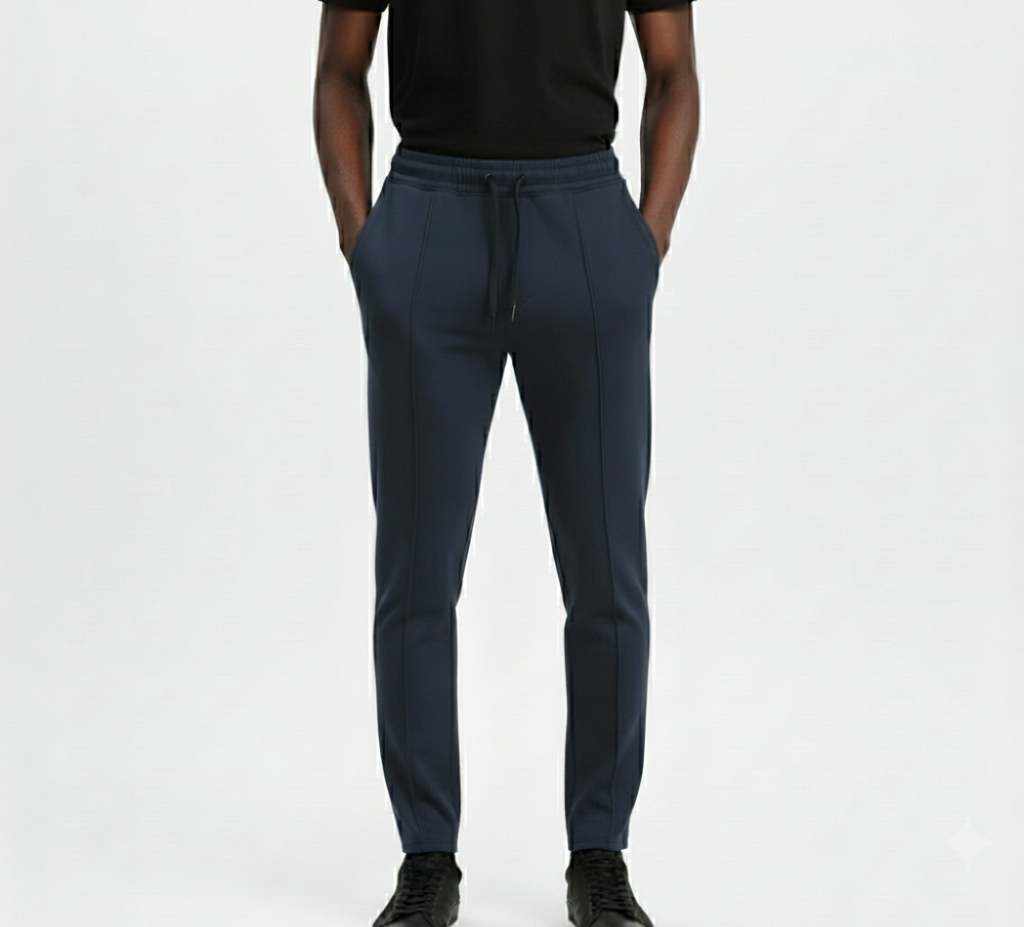 Heritage Pleated Trouser - Navy Blue