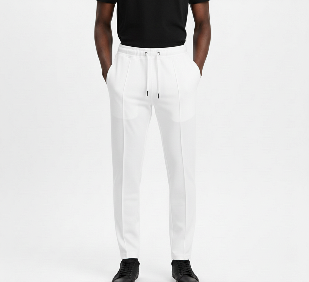 Heritage Pleated Trouser - White